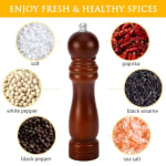 Wooden Pepper Mill - Walnut Brown — view 2