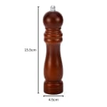 Wooden Pepper Mill - Walnut Brown — view 2