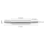 SS Rolling Pin (Belan) with 5cm Diameter — view 2