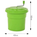 Plastic Salad Spinner - Green — view 2