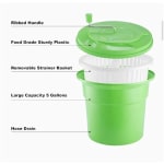 Plastic Salad Spinner - Green — view 7