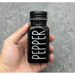 VAMA 2 in 1 Glass Salt & Pepper Set with Stand - White + Black — view 7