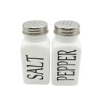 VAMA 2 in 1 Glass Salt & Pepper Set without Stand - White — view 1