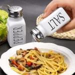 VAMA 2 in 1 Glass Salt & Pepper Set without Stand - White — view 3