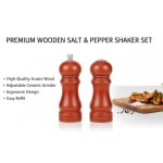 Wooden Salt & Pepper Set - Walnut Brown — view 5