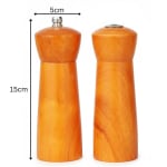 Wooden Salt & Pepper Set - Walnut Brown — view 2
