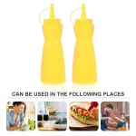Plastic Curved Sauce Bottle with Top Cap 350ml — view 3