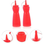 Plastic Curved Sauce Bottle with Top Cap 475ml — view 4