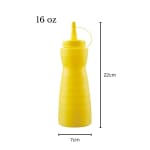 Plastic Curved Sauce Bottle with Top Cap 475ml — view 2