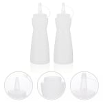 Plastic Curved Sauce Bottle with Top Cap 700ml — view 4