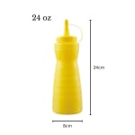 Plastic Curved Sauce Bottle with Top Cap 700ml — view 2