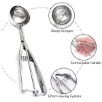 SS Ice Cream Scoop with Spring — view 4