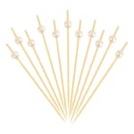 Wooden Stirrer Sticks with Pearl - Length: 5" | Quantity ~ 50pp — view 1