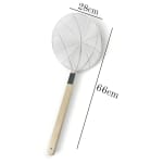 Wooden Flat Handle Heavy SS Noodle Strainer — view 2