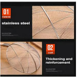 Wooden Flat Handle Heavy SS Noodle Strainer — view 4