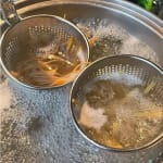 Wooden Handle SS Cylindrical Pasta Boiler/Strainer — view 4