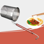 Wooden Handle SS Cylindrical Pasta Boiler/Strainer — view 9
