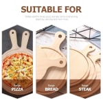 Wooden Round Pizza Bat — view 5
