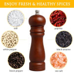 Wooden Pepper Mill - Walnut Brown — view 4