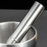 SS Ingredient Masher / Powder Maker Set with Transparent Plastic Lid — view 8