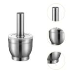 SS Ingredient Masher / Powder Maker Set with Transparent Plastic Lid — view 9