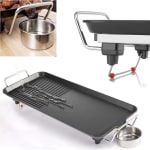 Electric Rectangle Barbeque Grill Tawa Plate — view 7