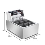 Electric Deep Fryer 8L Single Head – 9 Inner Compartments — view 2