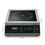 Full SS Commercial Induction - WLX1A | 3500W | Square | Flat Base | Switch + Knob Model — view 3