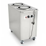 Electric Square Shaped SS Plate Warmer with Temp Controller & Wheel Lock Function - Double (Capacity: 100 plates/batch | Max Plate Size: 30.5cm Diameter) — view 1