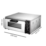 Electric Pizza Oven 1 Deck 1 Tray with Stone - 1AMS (Stone Size: 20x20 inch.) — view 2