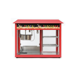 Electric Popcorn Machine with Side Compartments & Toughened Glass - MS Red Body — view 1
