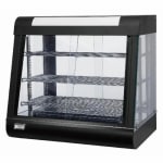 Electric Black Warming Display Showcase with Toughened Glass - 3 Layer Slanting Model - Big — view 1