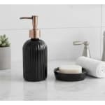VAMA Glass Soap Dispenser - 370ml | Black — view 3