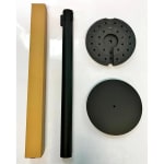 Black Queue Manager with Yellow Black Caution Tape - (Loose: 2 Poles; 1 Carton: 20 Poles) | Single pc Box Packing for Poles — view 9