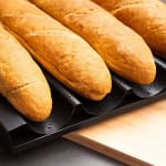 Teflon Coated Aluminium French Loaf Tray - Black — view 3