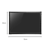 LED Writing Board - MS Black Frame | Hanging + Wall Mountable Model | Marker Set | Cleaning Cloth | Display Area: 50x70cm — view 2