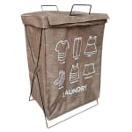 Foldable Laundry Basket with Top Cover — view 1