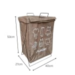 Foldable Laundry Basket with Top Cover — view 2