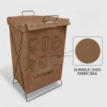Foldable Laundry Basket with Top Cover — view 5