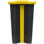 Plastic Dustbin with Pedal - Grey Body + Yellow Lid — view 8