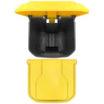 Plastic Dustbin with Pedal - Grey Body + Yellow Lid — view 6