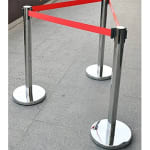 Silver Queue Manager with Red Tape - (Loose: 2 Poles With Red Tape ; 1 Carton: 20 Poles with Red Tape) | Single pc Box Packing for Poles — view 7