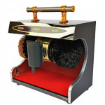 Electric Shoe Polish Machine with Heavy Wooden Back Board & Mirror Finish — view 1
