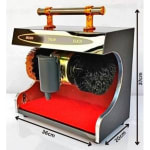 Electric Shoe Polish Machine with Heavy Wooden Back Board & Mirror Finish — view 2