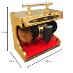Electric Shoe Polish Machine with Heavy Wooden Back Board & Mirror Finish — view 2