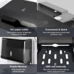 Plastic Heavy Wall Mountable Rectangle Tissue Holder — view 4