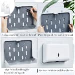 Plastic Heavy Wall Mountable Rectangle Tissue Holder — view 5