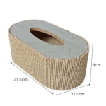 Wooden + Jute Finish Tissue Holder — view 2