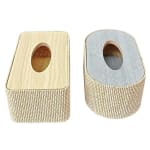 Wooden + Jute Finish Tissue Holder — view 5