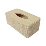 Wooden + Jute Finish Tissue Holder — view 1
